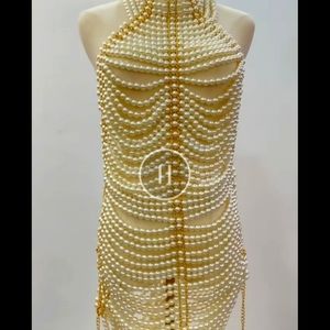 Sleeveless sexy dress luxury Pearl for women mini dress with pearls
